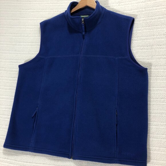 L.L. Bean Other - L.L. Bean Men's Polartec Fleece Blue‎ Zipper Up Vest Size XL